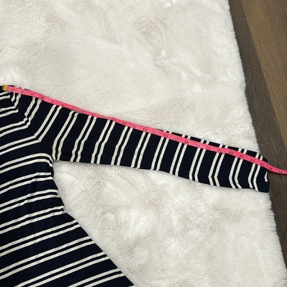 Anthropologie Maeve blue & white striped turtleneck dress size Small . - Picture 12 of 13